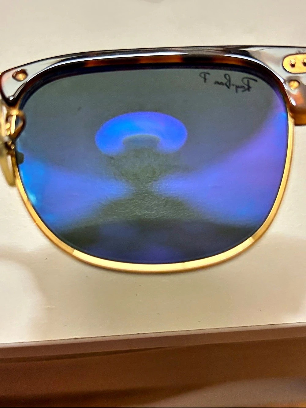 Ray-Ban Clubmaster Classic Clubmaster Sunglasses in Brown & Green Like New - Picture 12 of 15